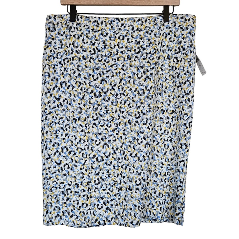 Anthropologie Maeve Leopard Cheetah Print Jacquard Pencil Skirt Women's XL NWT